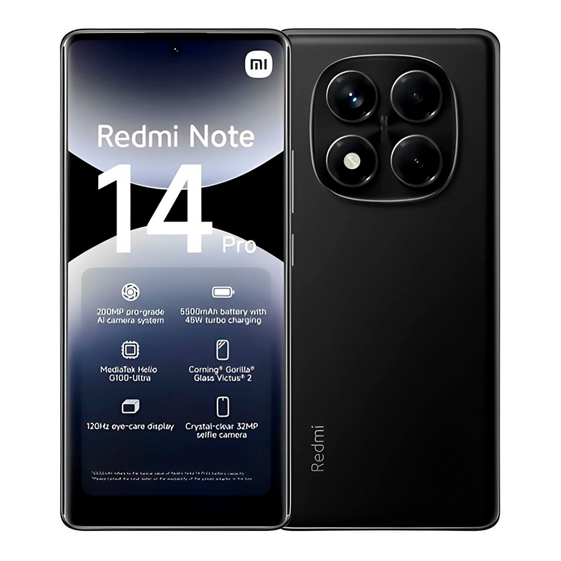 Celular Xiaomi Redmi Note 14 Pro 256GB MIDNIGHT BLACK